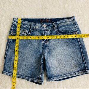 Truth Be Told Stonewashed Studded Jean Short 8